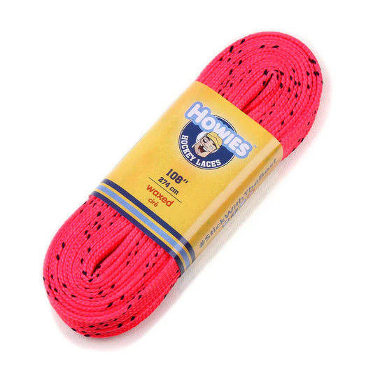 Howies Pink Waxed Hockey Skate Laces