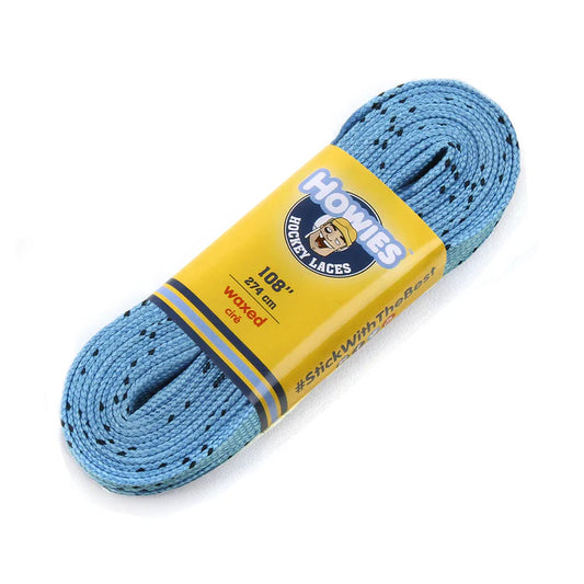 Howies Sky Blue Waxed Hockey Skate Laces