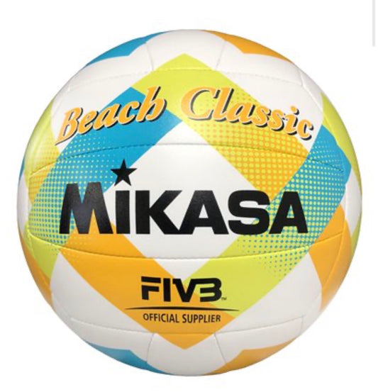 Mikasa Green, Yellow and Blue Beach Classic Beach Volleyball